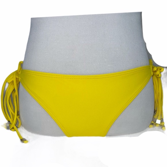 KORAL Swim Bikini Tie Bottoms Bright Yellow S - Picture 1 of 10